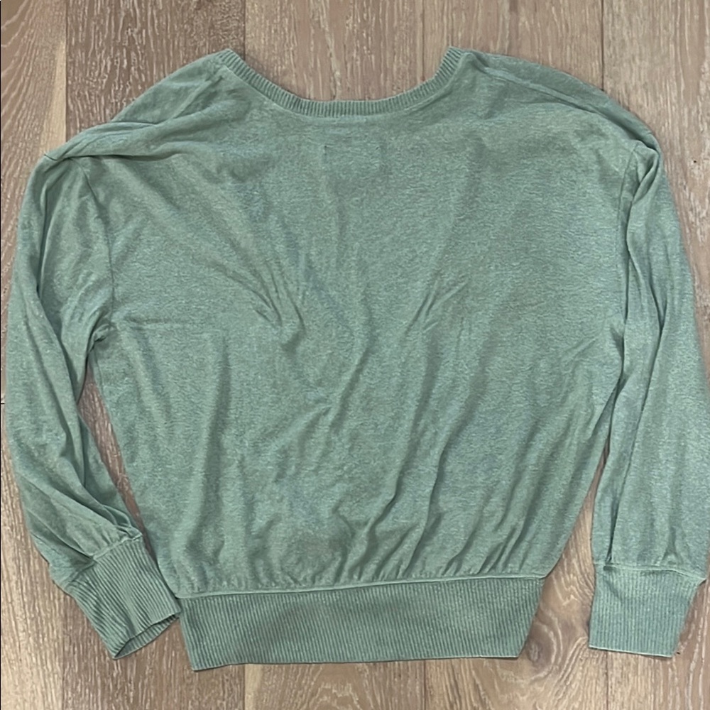 Anthropologie Green Wrap Sweater - Picture 7 of 7